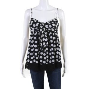 Robert Rodriguez Studio Strappy Lace Polka Dot Top Sz 4 EUC Neiman Marcus